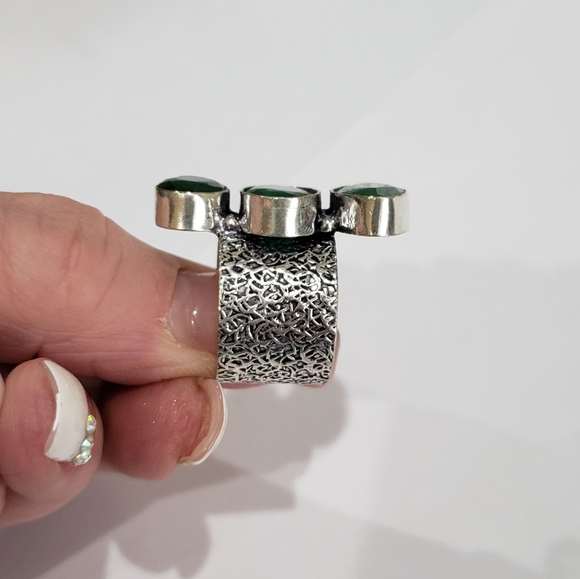 Sakota, Emerald gemstone 925 silver ring - Picture 14 of 15